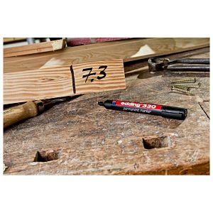 Marker permanentni 1-5 mm klinasti vrh Edding 330 crveni