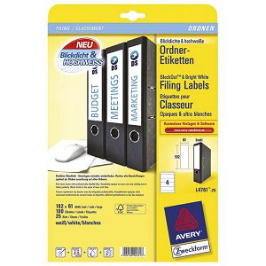Etikete ILK za registratore 192x61 mm pk100L Zweckform L4761-100 bijele