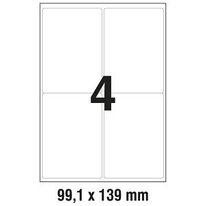 Etikete LK  99,1x139 mm odljepljive polyester pk20L Zweckform L4774REV-20 bijele