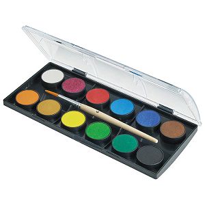 Boja vodena fi 24 mm 12boja+kist Faber-Castell 125017 blister
