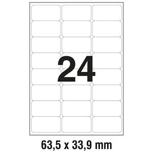 Etikete LK  63,5x33,9 mm polyester pk20L Zweckform L4773-20 bijele
