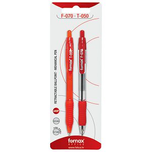 Set olovka kemijska F-070 grip+olovka tehnička T-050 Fornax sortirano blister