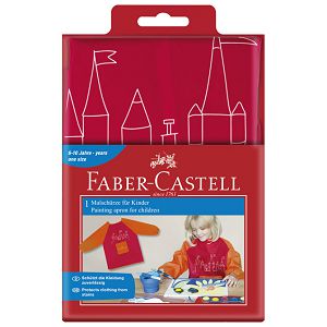 Pregača za likovni s rukavima 43x57cm Faber-Castell 201204 crvena blister