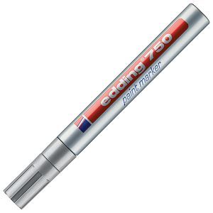 Marker permanentni lakirajući 2-4mm Edding 750 srebrni