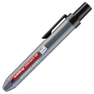 Marker za bijelu ploču 1,5-3 mm Edding Retract 12 crni