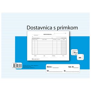 Obrazac A-29/NCR dostavnica s primkom A5 Fokus