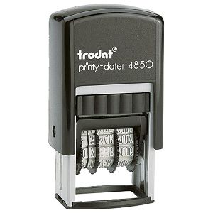 Printy-Datumar H-3,8 mm+tekst ploča 25x5 mm Trodat 4850