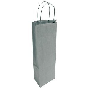 Vrećice ukrasne-boca natron 14x38x8 cm pletena ručka pk50 Duga srebrne