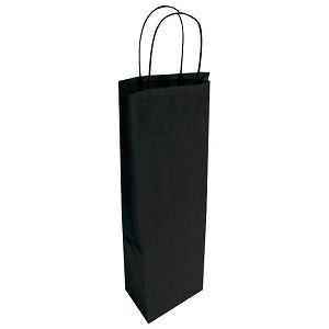 Vrećice ukrasne-boca natron 14x38x8 cm pletena ručka pk50 Duga crne