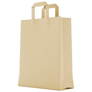 Vrećice ukrasne natron 18x22x8 cm ravna ručka pk50 Duga smeđe
