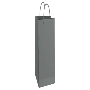 Vrećice ukrasne-boca 13x40x8 cm sjajna plastifikacija Fornax srebrne