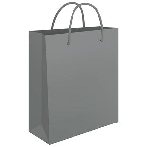 Vrećice ukrasne 34x39x10 cm sjajna plastifikacija Fornax srebrne
