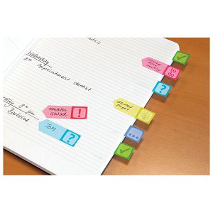 Zastavica 18x55 mm 6bojax25L strelice sa znakovima papir Global Notes 5672-90 sortirano blister