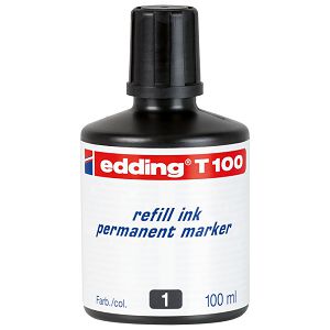 Tinta za marker permanentni  100ml Edding T100 crna