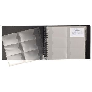 Album za vizitke 240 kartica s gumicom 25x20 cm Exactive Exacompta 75134E