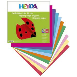 Papir Origami 10x10cm 60g pk100 Heyda 20-48755 10