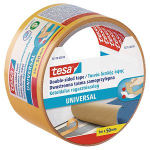 Traka ljepljiva obostrana 50 mm/5m Universal Tesa 56170 bijela blister