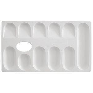 Paleta slikarska pravokutna 23x13 cm 11 posudica Educa bijela