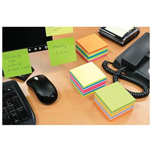 Blok samoljepljiv kocka 75x75 mm 450L Brilliant Global Notes 5654-51 sortirano