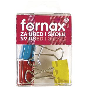 Kvačice za papir 25mm pk4 Fornax BC-31 sortirano blister