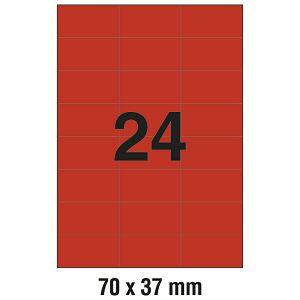 Etikete ILK  70x37 mm pk100L Zweckform 3448 crvene