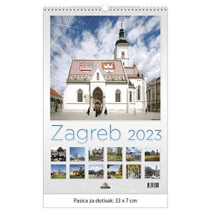 Kalendar "Zagreb 2024", 13 listova spirala JP.
