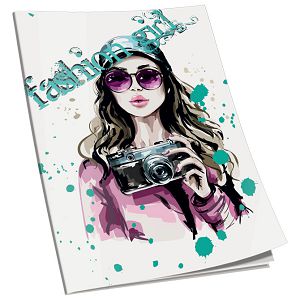 Teka meki uvez A4 karo 40L 80g glitter Connect sortirani motivi