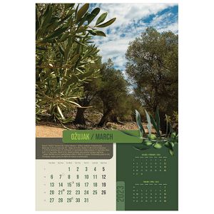 Kalendar "Masline 2025" 13 listova, spirala