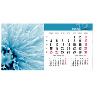 Kalendar stolni mali 2024. 13 listova, obostrani, spirala