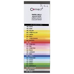 Papir u boji B1 200g Bristol Colore pk10 Connect 220 azurno plavi