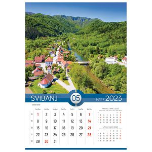 Kalendar "Hrvatski pejzaži 2025" 13L, spirala