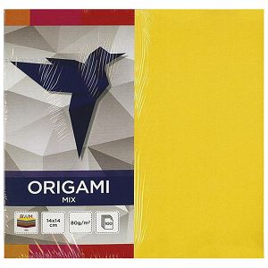 Papir Origami 14x14cm 80g pk100 mix Interdruk