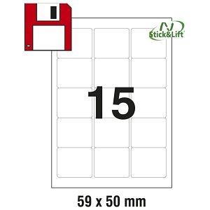 Etikete ILK za diskete 59x50 mm odljepljive pk25L Zweckform L4747REV-25