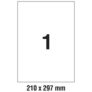 Etikete LK 210x297 mm polyester pk20L Zweckform L4775-20 bijela