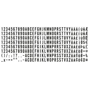 Set od 288 slova/brojki/znakova H-4mm Trodat 6004