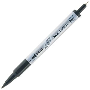 Marker za CD/DVD permanentni obostrani 0,4-0,7 mm Twin Marker Pilot SCA-TMCD-B crni