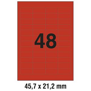 Etikete ILK  45,7x21,2 mm pk20L Zweckform L6038-20 crvene