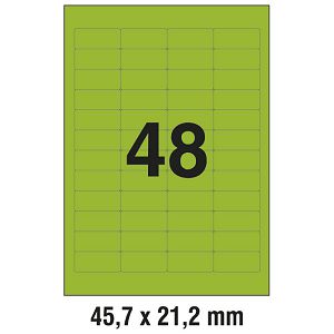 Etikete ILK  45,7x21,2 mm pk20L Zweckform L6040-20 zelene