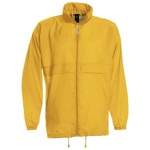 Vjetrovka s kapuljačom zip unisex B&C Sirocco zlatna žuta M