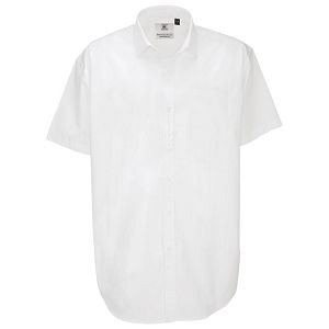 Košulja muška kratki rukavi B&C Heritage 120g bijela 4XL