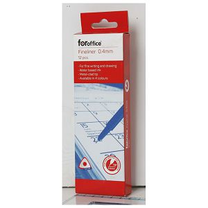 Flomaster fineliner 0,4 mm FORoffice plavi