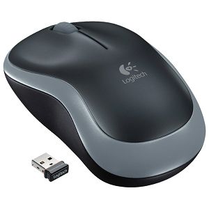 Miš usb 3tipke optički bežični M185 Logitech sivo/crni blister