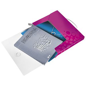 Mapa s gumicom hrbat-30 mm A4 pp Wow Leitz 46290123 roza
