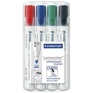 Marker za bijelu ploču 2 mm pk4 reciklirani Lumocolor Staedtler 351 WP4