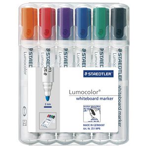 Marker za bijelu ploču 2 mm pk6 reciklirani Lumocolor Staedtler 351 WP6