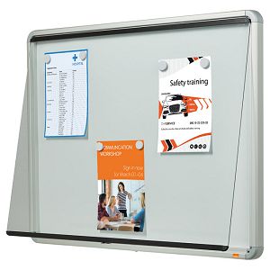 Ploča oglasna magnetna-staklena krilna vrata 100x75,2x3,7 cm Nobo 1902560 bijela