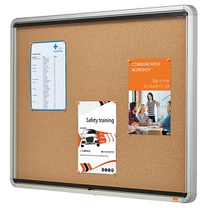 Ploča oglasna pluto-staklena krilna vrata 100x75,2x7,7 cm Nobo 1902564
