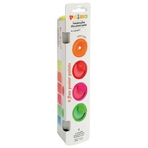 Boja tempera gvaš 25ml u čaši 6boja Primo 254TF6E fluorescentna