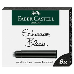 Tinta za nalivpero patrone pk6 Faber-Castell 185507 crna