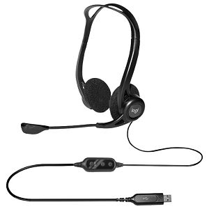 Slušalice+mikrofon USB PC960 Logitech crne